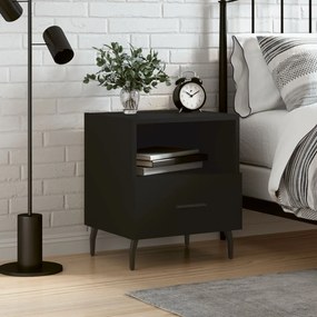 827470 vidaXL Noptieră, negru, 40x35x47,5 cm, lemn compozit