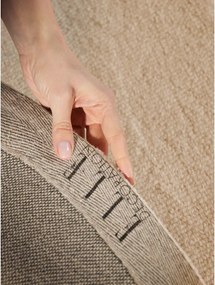 Covor în culoare naturală țesut manual rotund din lână ø 200 cm Puristic Knots – Elle Decoration