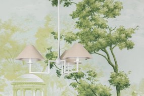 Candelabru 3 brate LUX, Metal, Alb, Abajur In, GLADWYNE