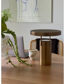 Veioză în culoarea bronz LED cu intensitate reglabilă cu abajur din metal (înălțime 28 cm) BringMe – Hübsch