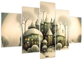 Tablou - Căsuțe de basm (150x105 cm)