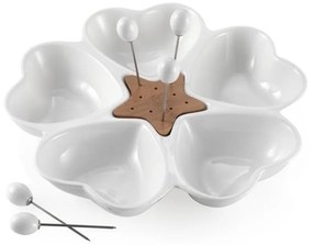 Platou pentru servit cu 5 boluri Brandani Cuori