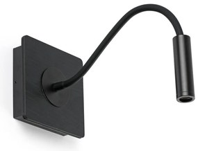 Aplica minimalista cu reader LED directionabil MOOD negru