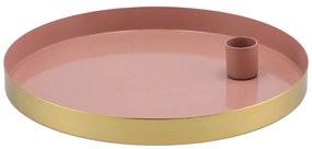 Sfesnic metalic rotund MARAKESH 22cm, roz