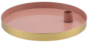 Sfesnic metalic rotund MARAKESH 22cm, roz