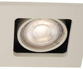 Set de 6 spoturi încastrate moderne bej GU10 50mm rotative și înclinabile - Qure