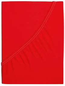 Cearsaf jersey pentru patut de copil EXCLUSIVE 60x120 cm rosu