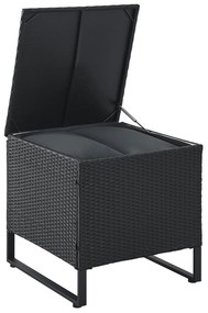Juskys Set rattan Santorini - negru