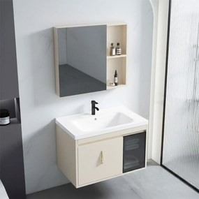 Set mobilier de baie cu lavoar Paris 60cm Beige
