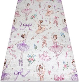 BAMBINO 61600 covor lavabil Balerina, pentru copii anti-alunecare - cremă / roz