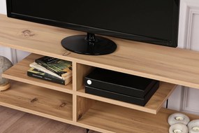Comoda TV Eze, Crem - Alb - Maro - Gri, 120 x 45 x 30 cm