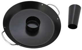 Suport grătar cu tigaie pentru pui, diametru 30 cm