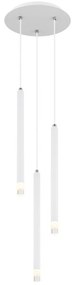 Lustra cu 3 Pendule metal alb RYAN pentru dormitor