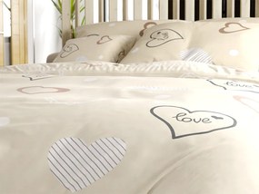 Lenjerie de pat bumbac DEAMON bej Dimensiune lenjerie de pat: 70 x 90 cm | 140 x 220 cm