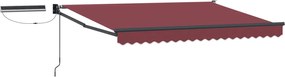 vidaXL Cort electric retractabil Roșu Burgund 3,5 x 2,5 m