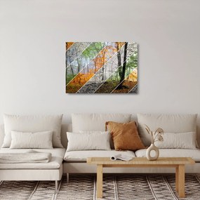 Tablou pe sticlă - Schimbarea anotimpurilor (70x50 cm)