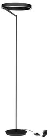 Lampadar circular aluminiu negru LED ADALIZ