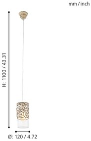 Eglo 49201 - Lustra CARDIGAN 1xE27/60W/230V