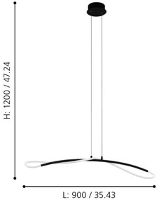 Eglo 99382 - Lustră LED pe cablu EGIDONELLA LED/20W/230V
