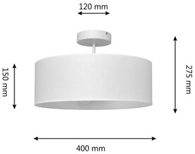 Lustră pe tijă ALBA 3xE27/15W/230V albă