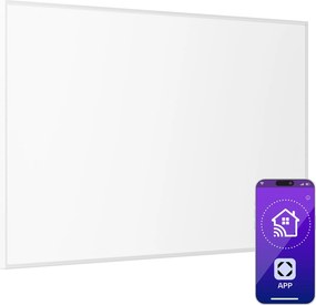 Klarstein Wonderwall 600 Smart, încălzitor pe infraroșu, 60 x 100 cm, 600 W, cronometru săptămânal, IP24, alb