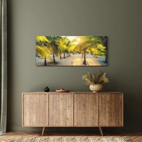 Tablou - Femeie între palmieri (120x50 cm)