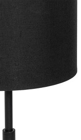 Lampa de masă modernă cu abajur din stofă negru cu auriu - VT 1