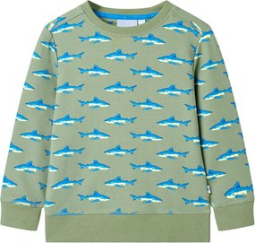 vidaXL Bluzon pentru copii, kaki deschis, 140