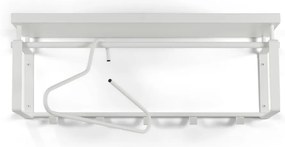 Cuier de perete alb cu raft din metal 70 cm Rex – Spinder Design