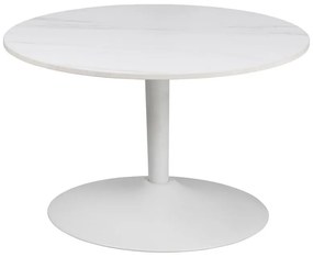 Măsuță de cafea albă rotundă cu blat ceramic ø 60 cm Malta – Actona