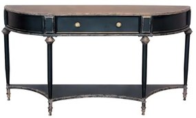 Consola din metal, cu sertar si raft de depozitare, aspect vintage, Edouard