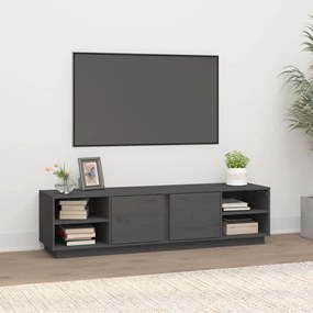 814456 vidaXL Comodă TV, gri, 156x40x40 cm, lemn masiv de pin