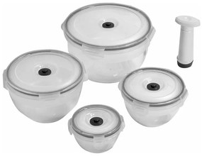 Set recipiente pentru alimente Compactor Fresh - 4 părți, transparent