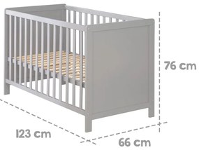 Pătuț gri/taupe 60x120 cm Hamburg – Roba