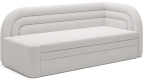 Canapea crem extensibilă/cu spațiu de depozitare cu tapițerie din țesătură bouclé cu colț pe partea dreaptă 223 cm Fabillo – ELTAP