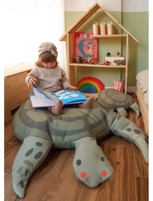 Fotoliu puf pentru copii verde Turtle – Little Nice Things