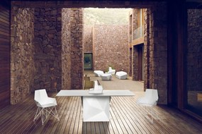 Set de 4 Scaune moderne cu brate de exterior / interior design premium FAZ INOX LEGS ARMCHAIR 54045 Vondom