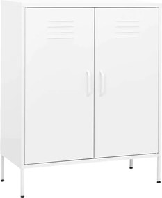 vidaXL Dulap de depozitare, alb, 80x35x101,5 cm, oțel
