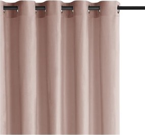 Draperie roz-deschis dimout (semi-opacă) din catifea 400x175 cm Velto – Filumi