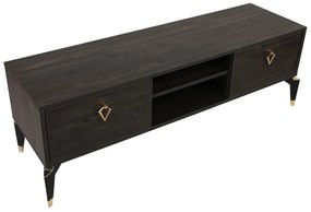 Comoda TV Posh, Alb -  Maro inchis, 143 x 47 x 40 cm