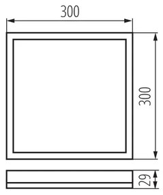 Kanlux 31533 - Plafonieră LED AZPO, 17,5 W, 230 V, 30 x 30 cm, IP54, negru