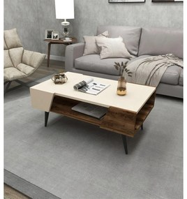 Măsuță de cafea Aren Beige and Light Walnut