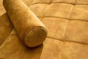 Canapea extensibila Couture 195cm, galben mustar