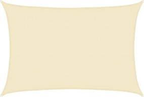 vidaXL Parasolar din HDPE deptunghiular 4x6 m Crem