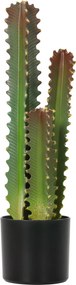 HOMCOM Cactus Artificial 66 cm Plantă Artificială Decorativă cu Ghiveci și 3 Frunze pentru Decor Interior Verde | Aosom Romania
