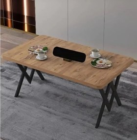 Masa bucatarie texturata, Nuc, 110x70x75 cm, A0023