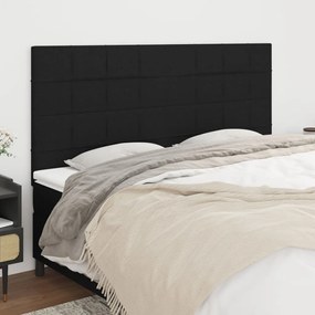 3116348 vidaXL Tăblii de pat, 4 buc, negru, 90x5x78/88 cm, textil