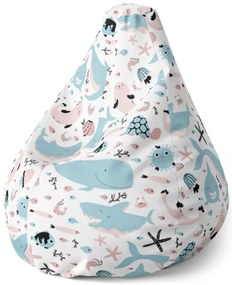 Sac de șezut Pear lume marină desenată, colorat