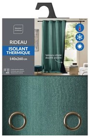 Draperie verde termoizolantă din catifea reiată 140x260 cm Madison – douceur d'intérieur