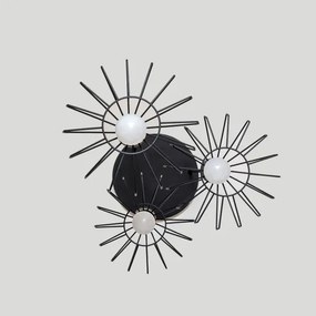 Pendul pe cablu SOLANO 3xE27/15W/230V negru/auriu